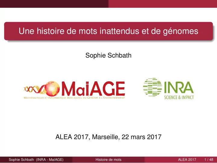 une histoire de mots inattendus et de g nomes