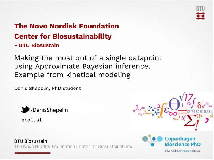 the novo nordisk foundation center for biosustainability