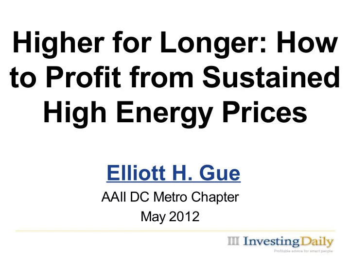higher for longer how to profit from sustained high