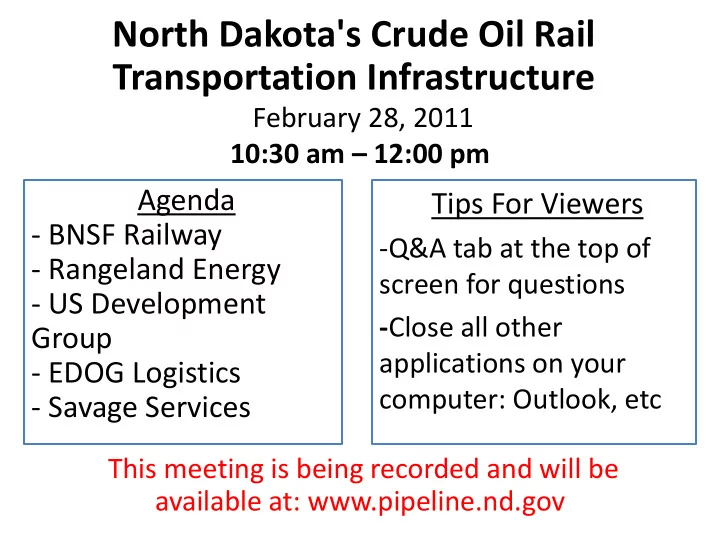 north dakota s crude oil rail transportation