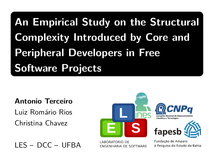 an empirical study on the structural complexity