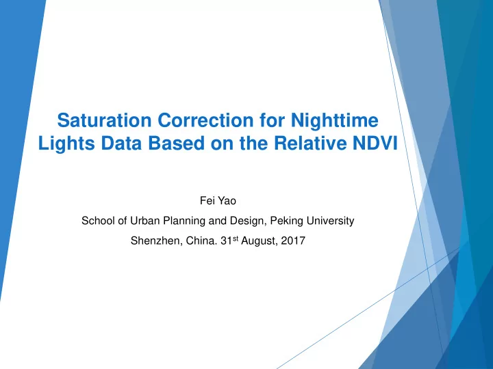 saturation correction for nighttime