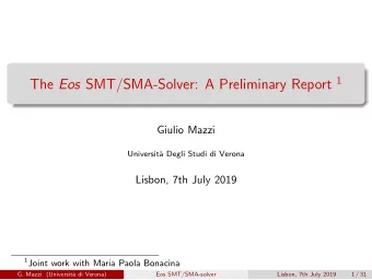 Conflict-driven Reasoning Conflict-Driven SATisfiability 2 CDCL : propositional conflict-driven