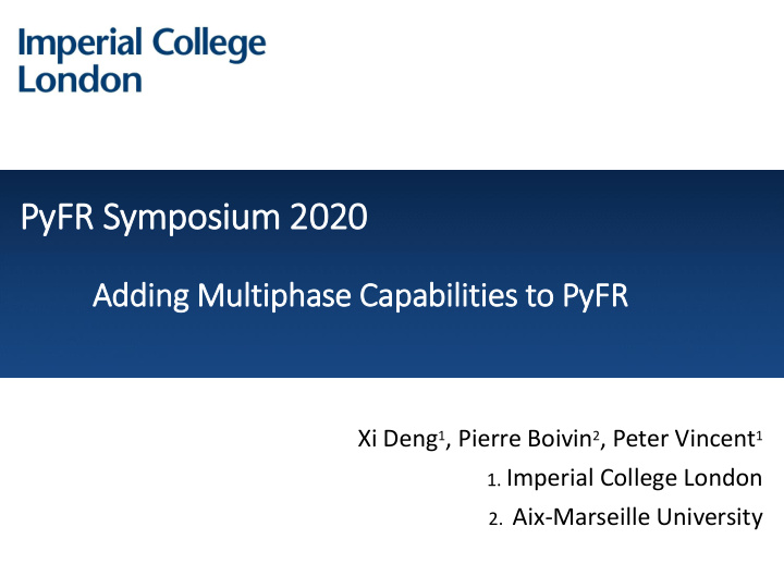 pyfr symposium 2020