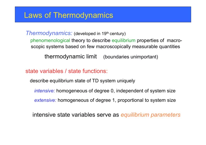 laws of thermodynamics