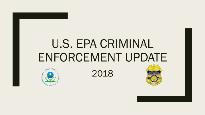 u s epa criminal enforcement update