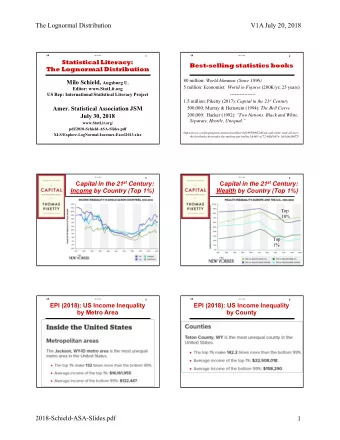 The Lognormal Distribution  V1A July 20, 2018  1A  1A  2018  ASA  1  2018  ASA  2  Statistical
