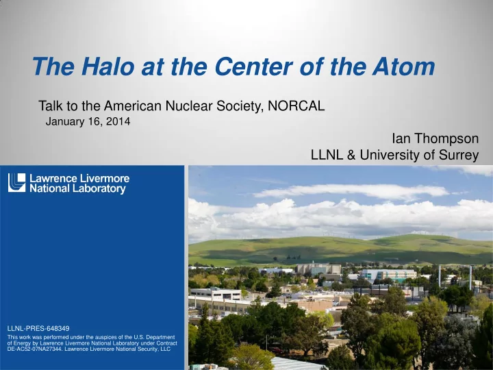 the halo at the center of the atom