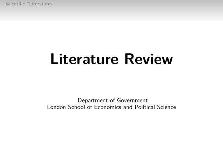 literature review