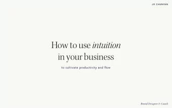 How to use intuition  in your business  to cultivate productivity and flow  Brand Designer &amp;