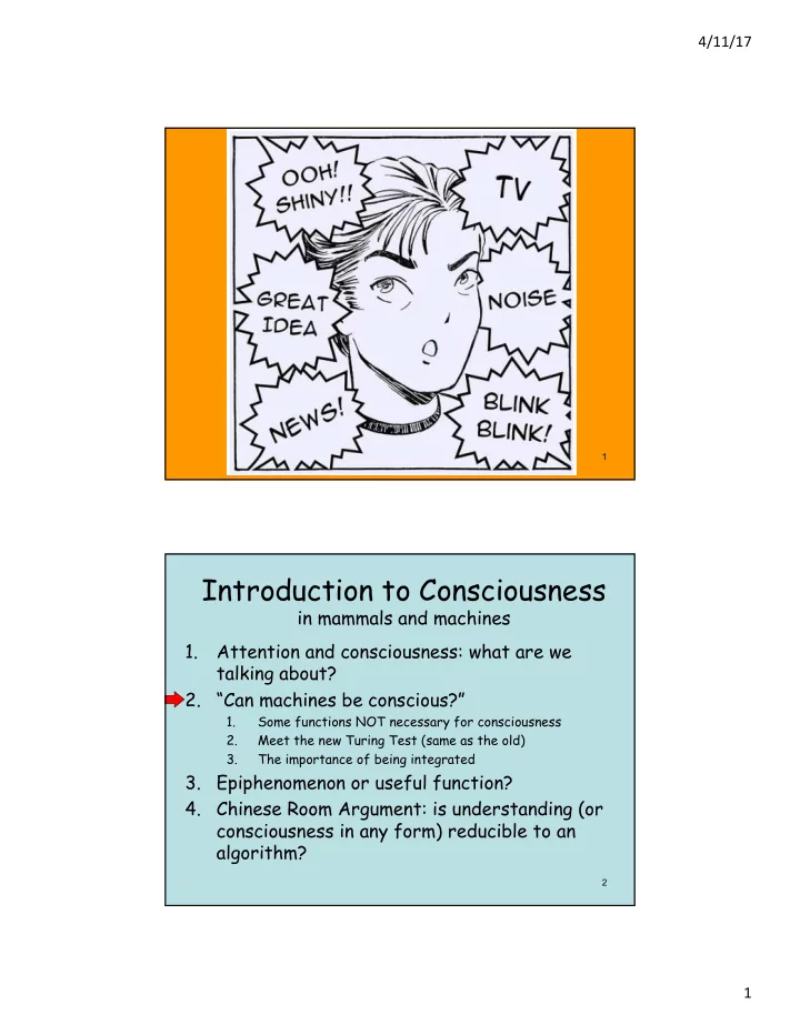introduction to consciousness