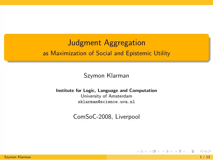 judgment aggregation