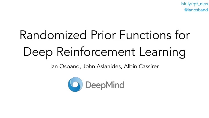 randomized prior functions for deep reinforcement learning