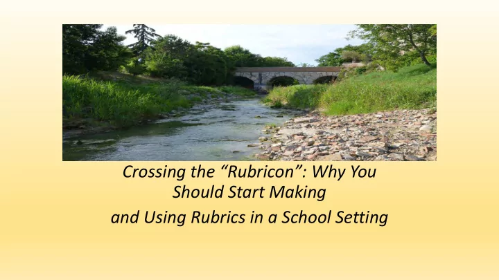 crossing the rubricon why you should start making and