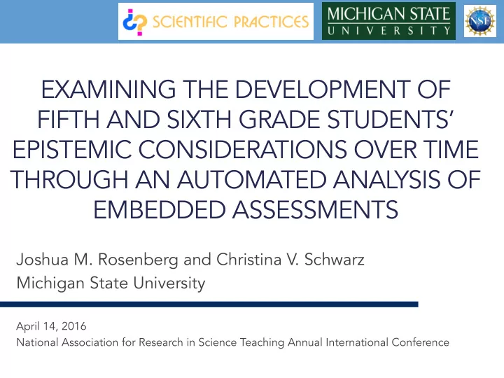 examining the development of fifth and sixth grade