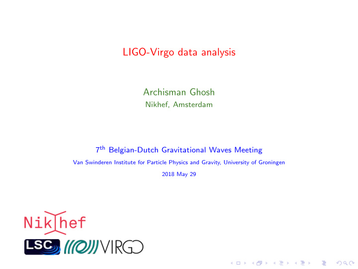 ligo virgo data analysis