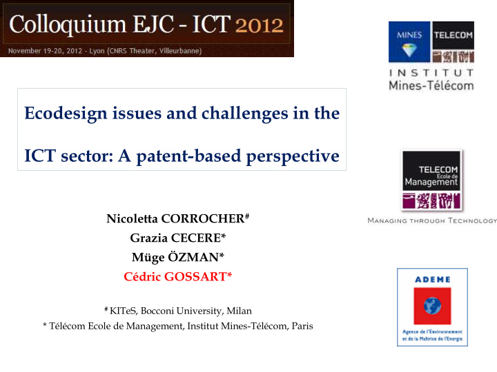 ict sector a patent based perspective