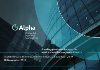 Interim Results for the six months ended 30 September 2019  20 November 2019  1  Presentation Team