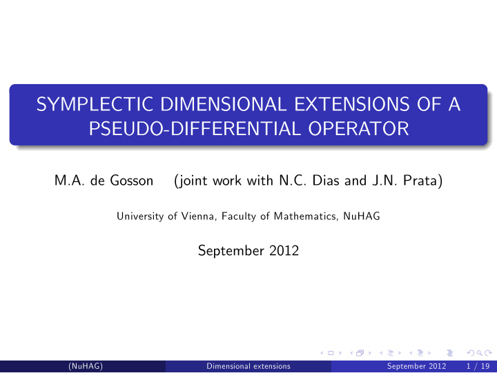 symplectic dimensional extensions of a pseudo