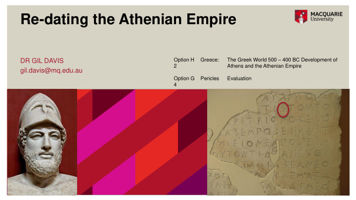 re dating the athenian empire