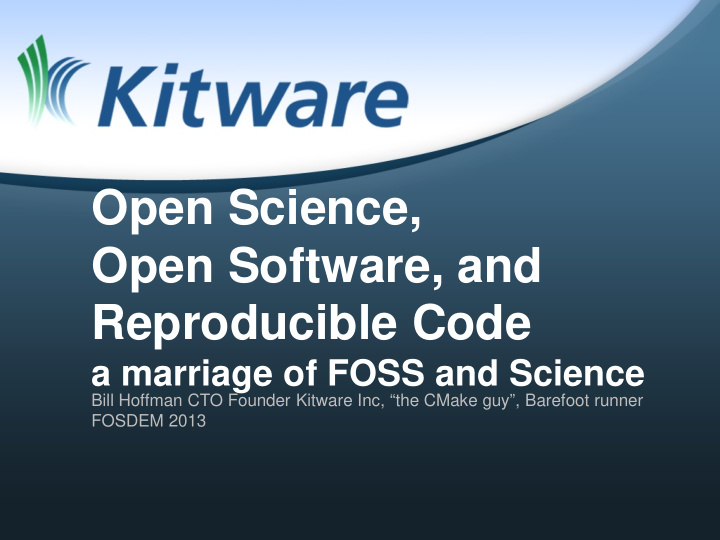 open science open software and reproducible code