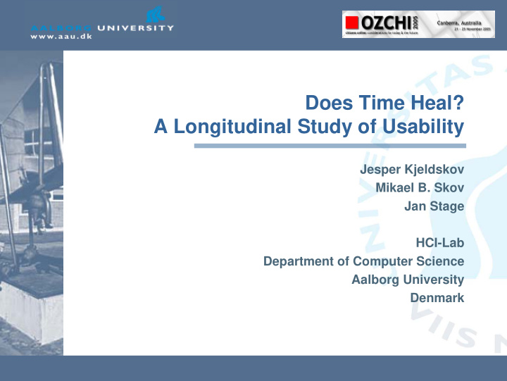 does time heal a longitudinal study of usability