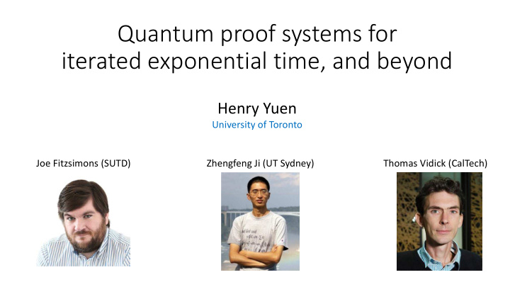 quantum proof systems for iterated exponential time and