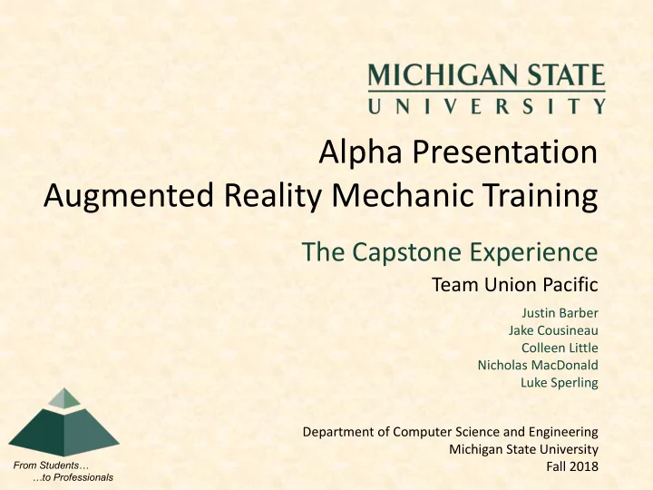alpha presentation
