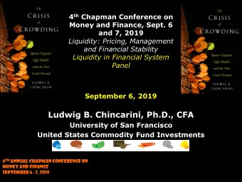 Ludwig B. Chincarini, Ph.D., CFA  University of San Francisco  United States Commodity Fund