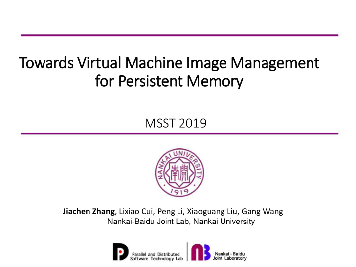 towards virtual m machine image m management for per