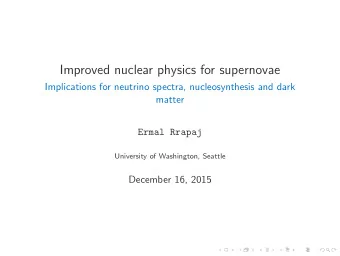 Improved nuclear physics for supernovae  Implications for neutrino spectra, nucleosynthesis and