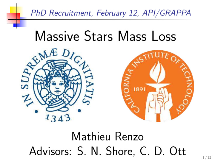 massive stars mass loss