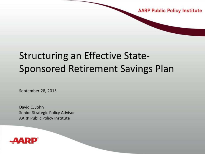 sponsored retirement savings plan