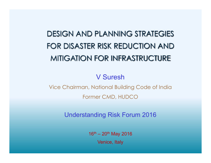 design and planning strategies for disaster risk