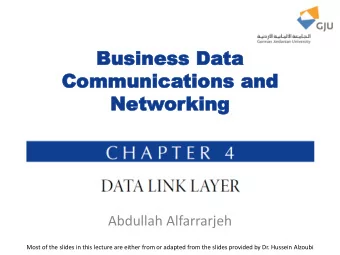 Commu  Communica  nications  tions and  and  Netw  Networ  orking  king  Abdullah Alfarrarjeh  Most