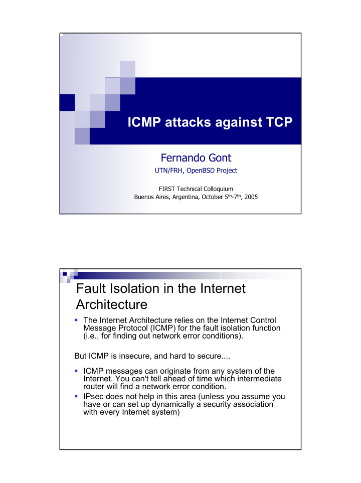 icmp attacks against tcp