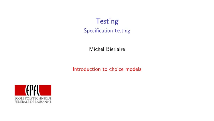testing