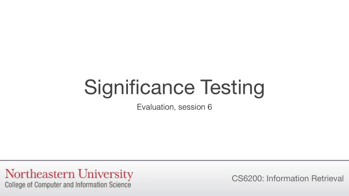 significance testing