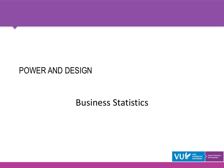 business statistics