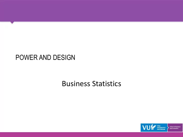 business statistics