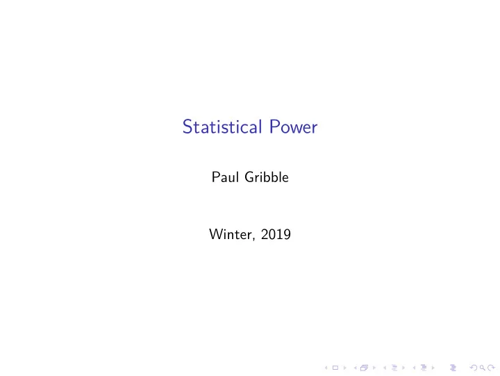 statistical power