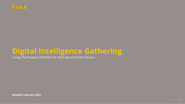 digital intelligence gathering