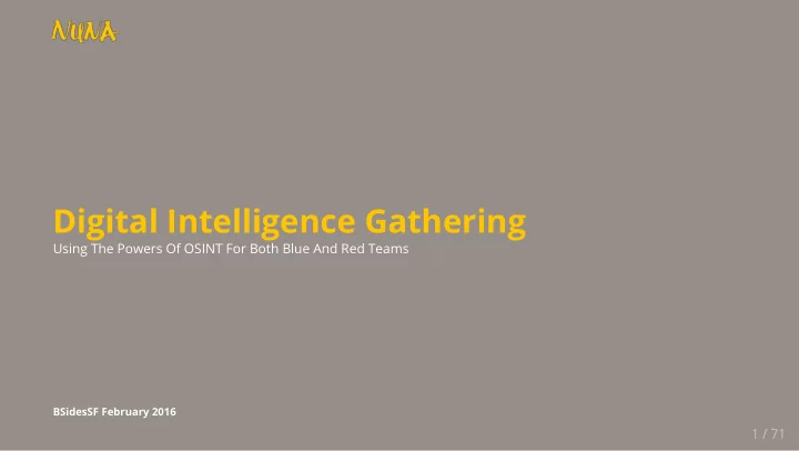 digital intelligence gathering