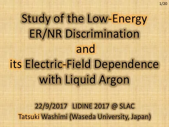 Study of the Low-Energy  ER/NR Discrimination  and  its Electric-Field Dependence  with Liquid