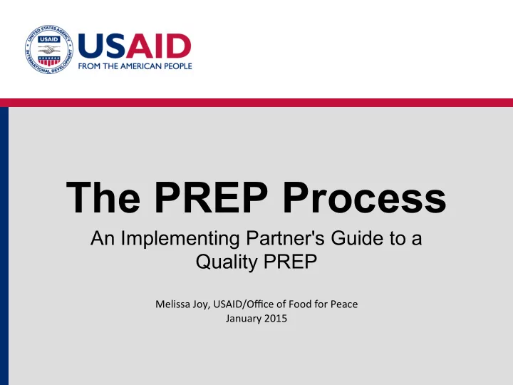 the prep process