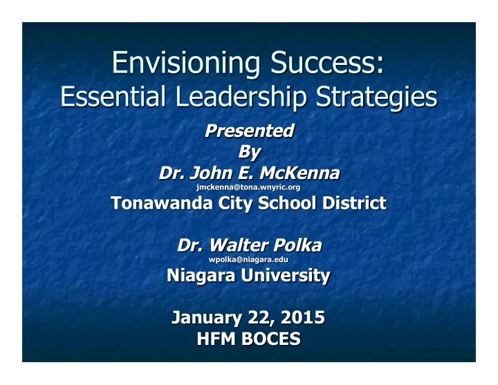 envisioning success