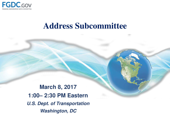 address subcommittee