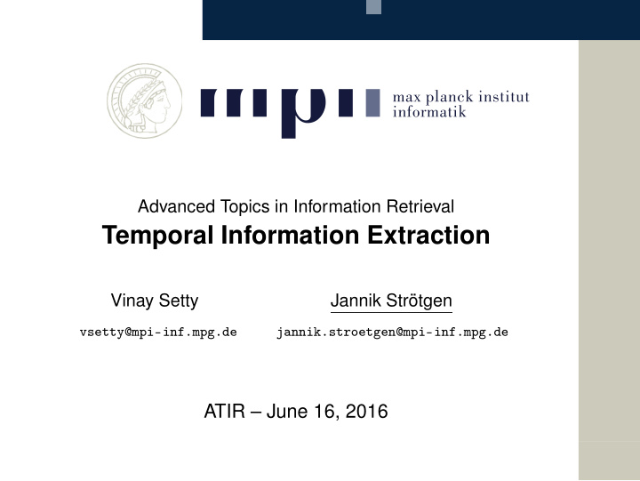 temporal information extraction