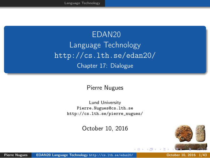 edan20 language technology http cs lth se edan20