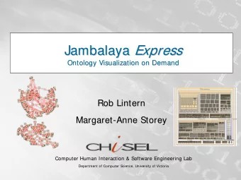 Jambalaya  Ontology Visualization on Demand  Ontology Visualization on Demand  Rob Lintern  Rob